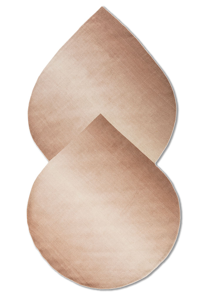 jean red and orange wool Hand Loom Rug - HeadShot