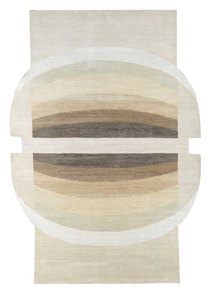 MANTHAN ivory wool Hand Knotted Rug