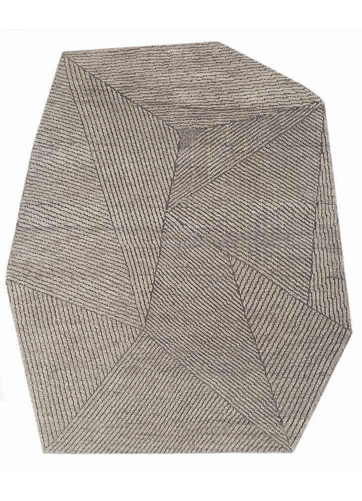  grey and black wool Hand Knotted Rug