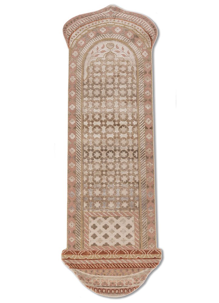 khidki ivory wool and bamboo silk Hand Knotted Rug - HeadShot khidki ivory wool and bamboo silk Hand Knotted Rug - HeadShot