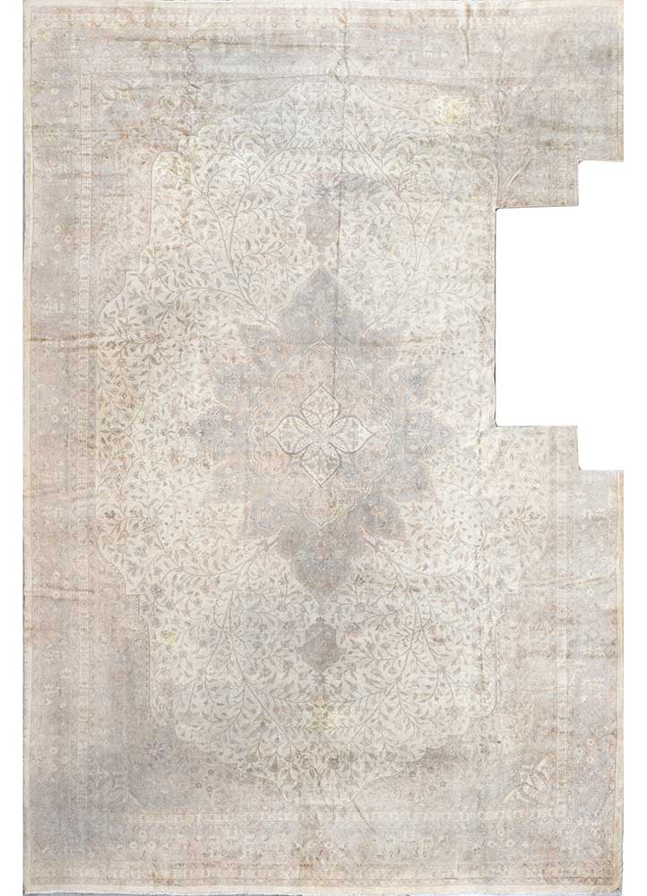 aalam gold wool Hand Knotted Rug - HeadShot