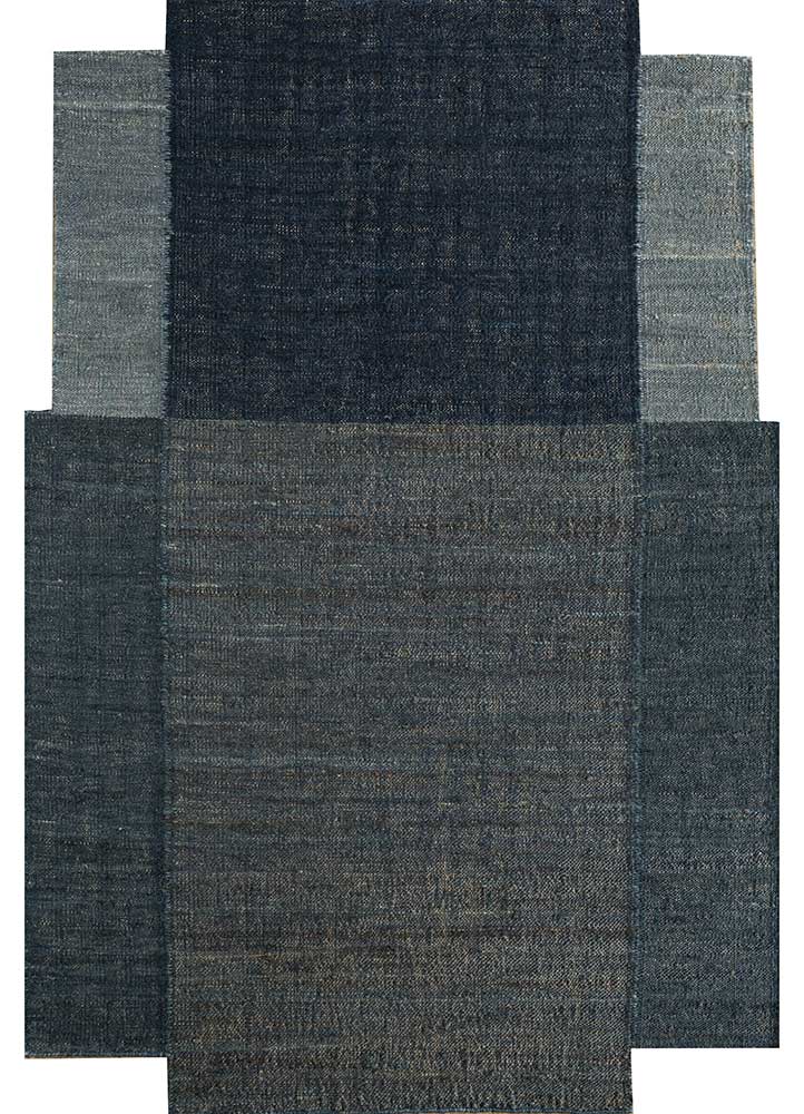 daaira grey and black jute and hemp Flat Weaves Rug - HeadShot