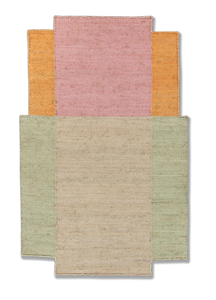 daaira gold jute and hemp Flat Weaves Rug - HeadShot