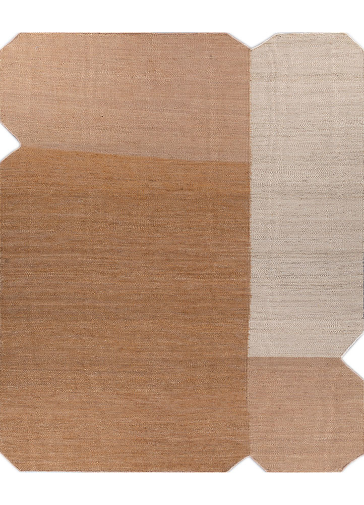  beige and brown jute and hemp Flat Weaves Rug