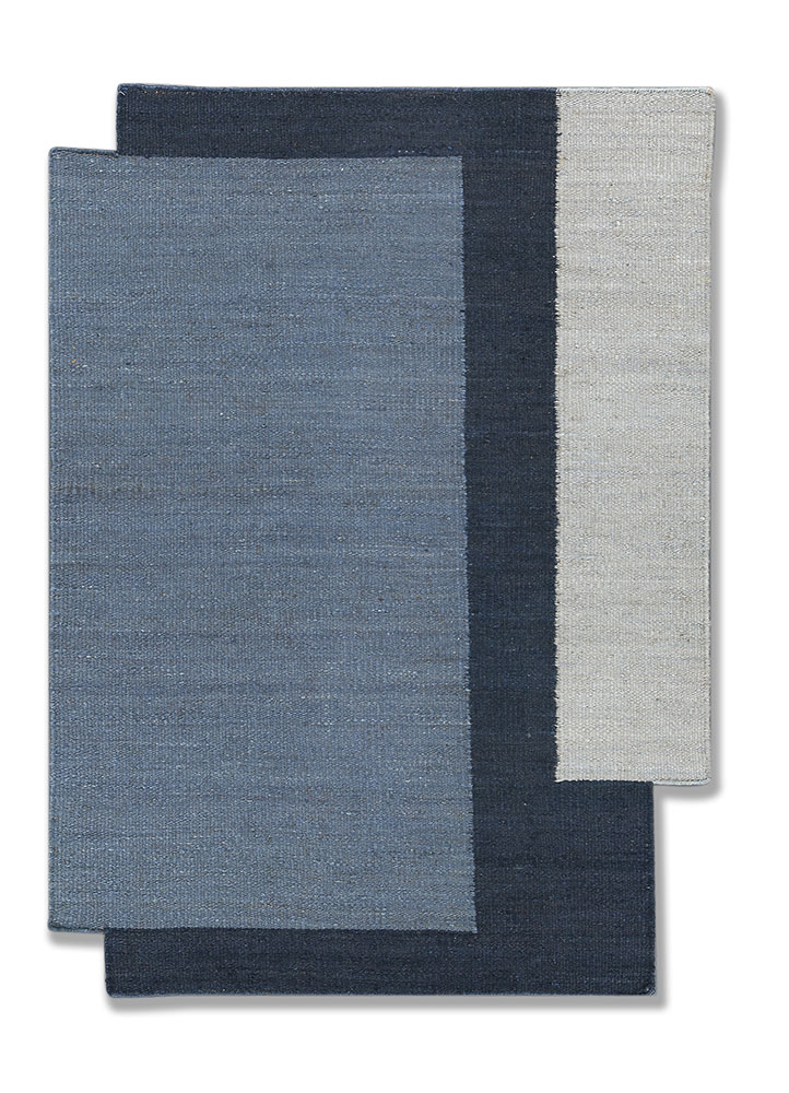  blue jute and hemp Flat Weaves Rug