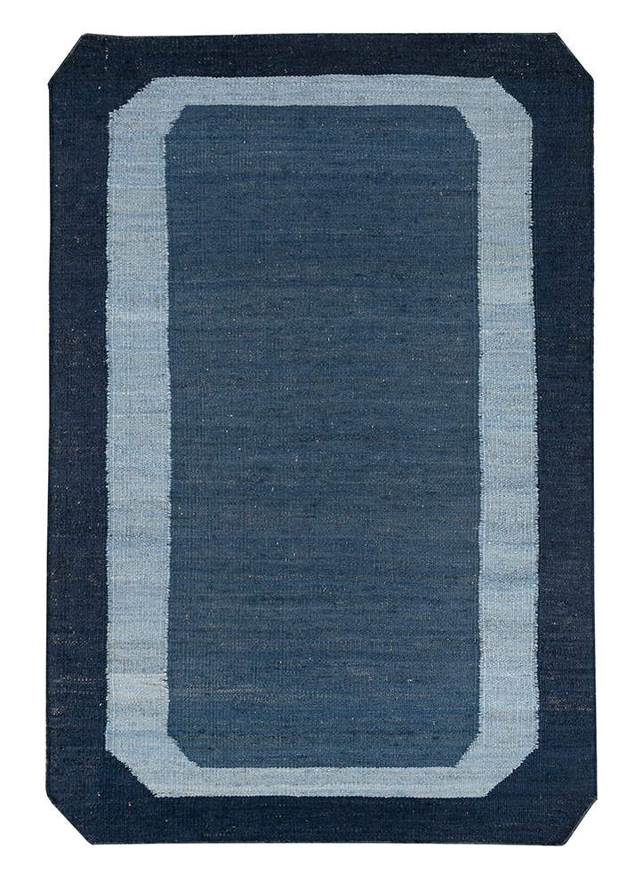  blue jute and hemp Flat Weaves Rug