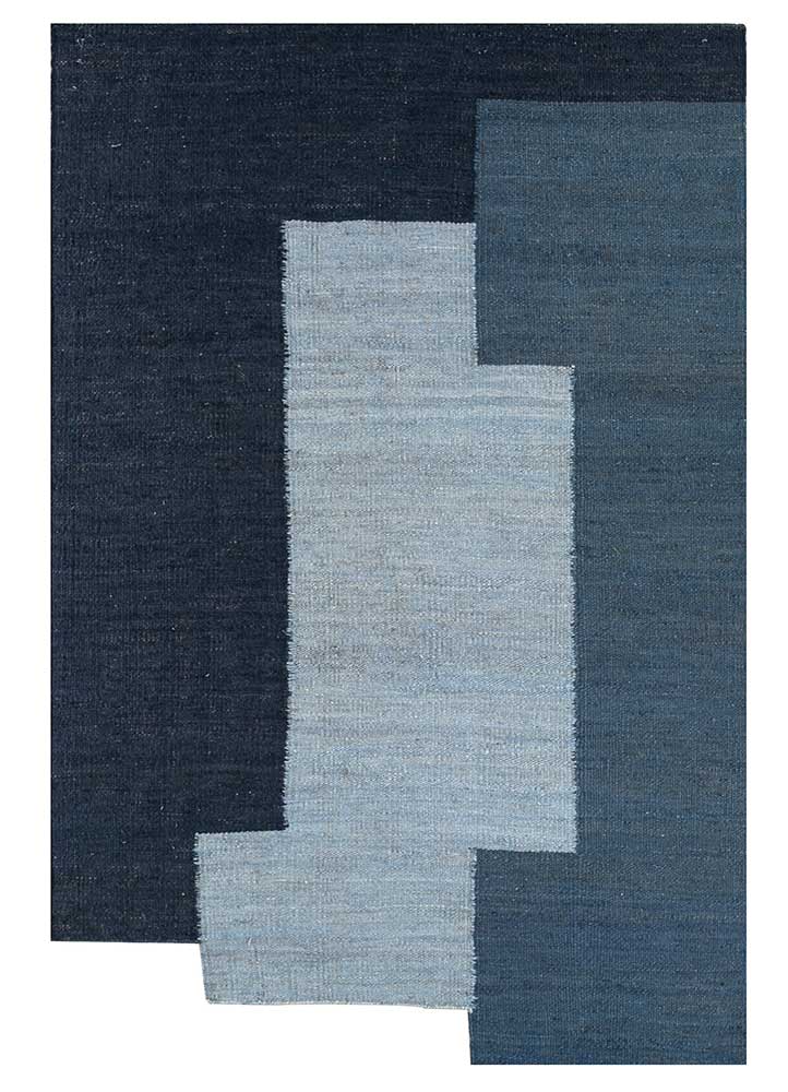  blue jute and hemp Flat Weaves Rug