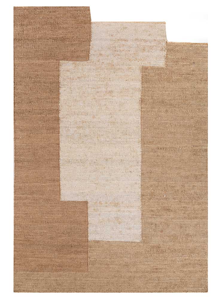  beige and brown jute and hemp Flat Weaves Rug