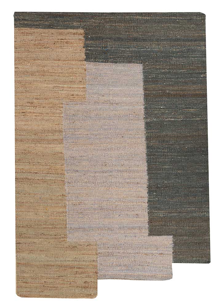 daaira grey and black jute and hemp Flat Weaves Rug - HeadShot