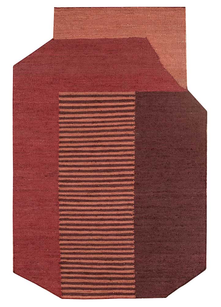  red and orange jute and hemp Flat Weaves Rug