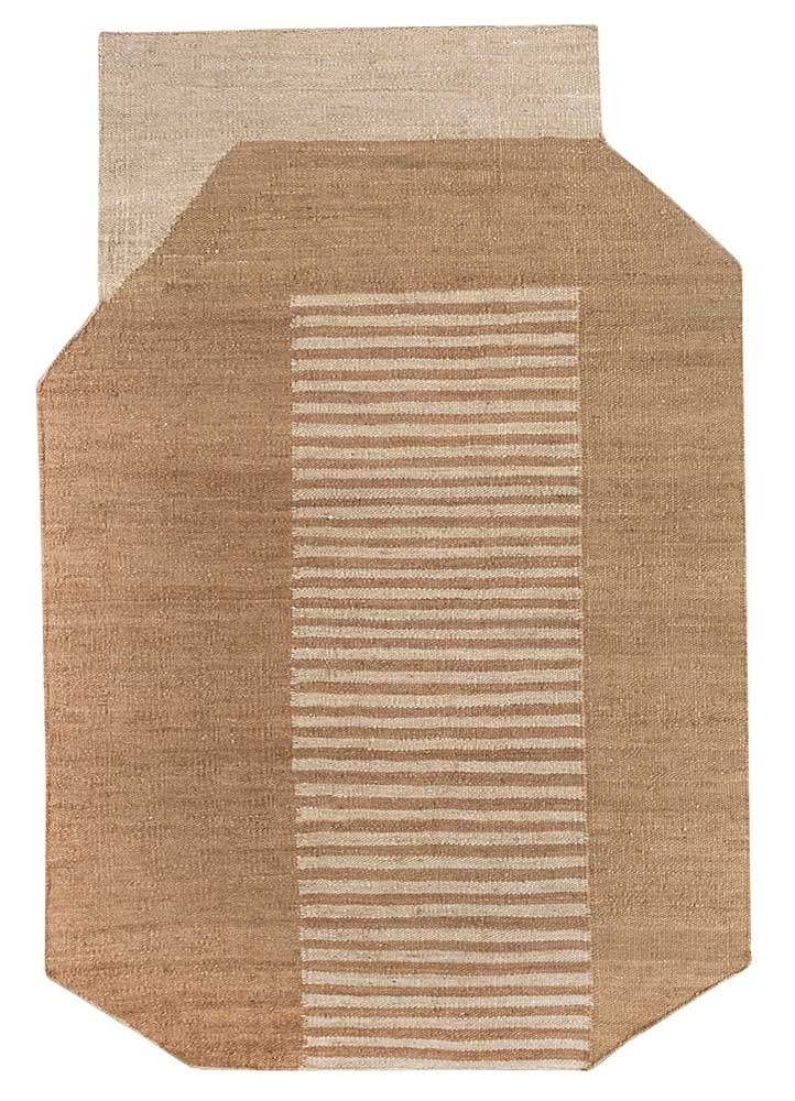 daaira beige and brown jute and hemp Flat Weaves Rug - HeadShot