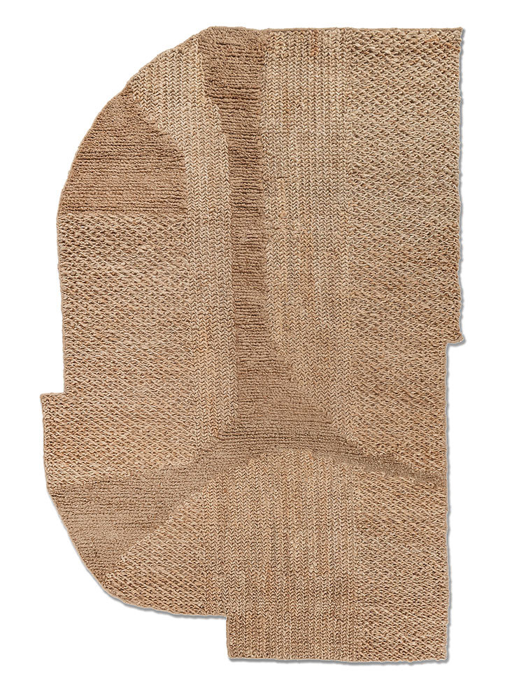  beige and brown jute and hemp Flat Weaves Rug