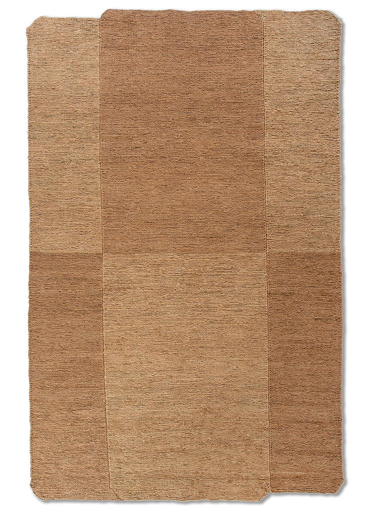 daaira beige and brown jute and hemp Hand Knotted Rug - HeadShot
