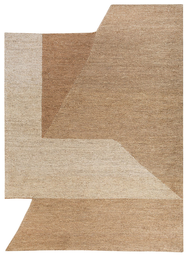  beige and brown jute and hemp Flat Weaves Rug