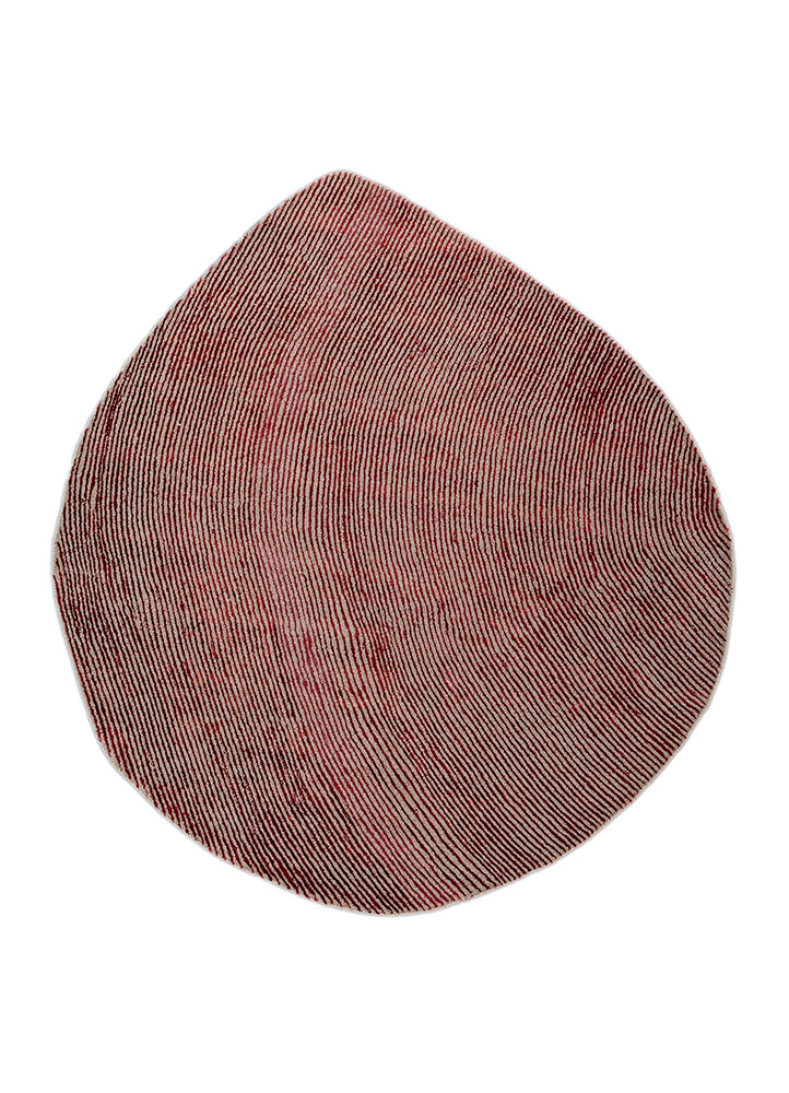 come around beige and brown wool and viscose Hand Tufted Rug - HeadShot