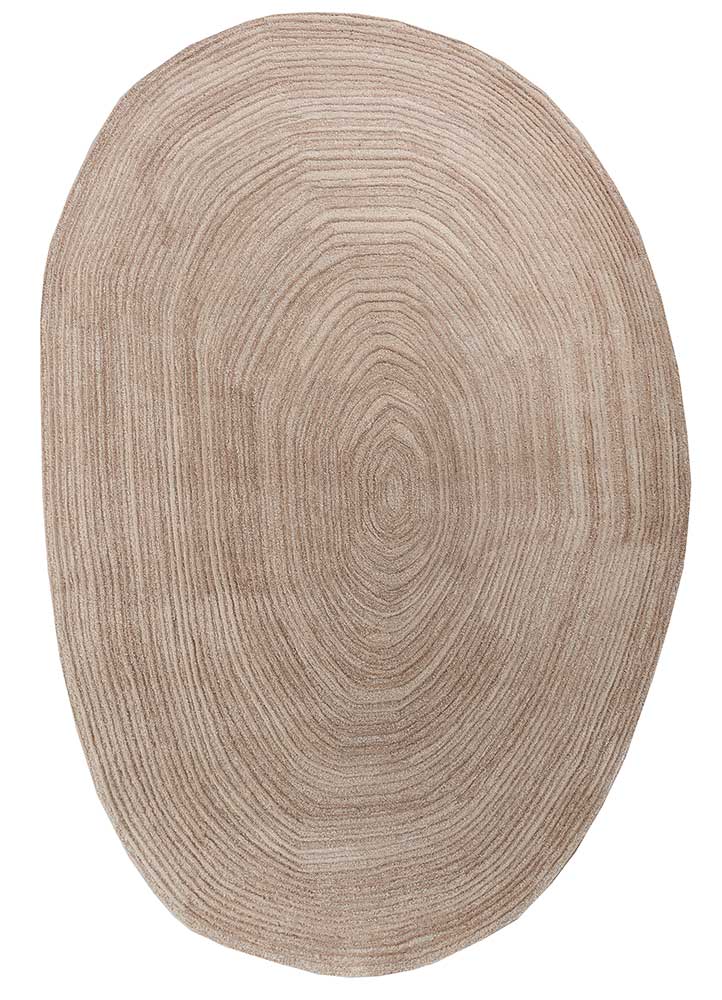 pathways beige and brown wool and viscose Hand Tufted Rug - HeadShot