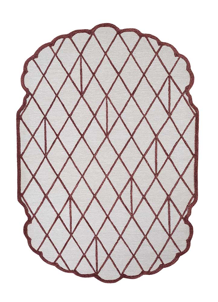 jaipur wunderkammer ivory wool and viscose Hand Tufted Rug - HeadShot