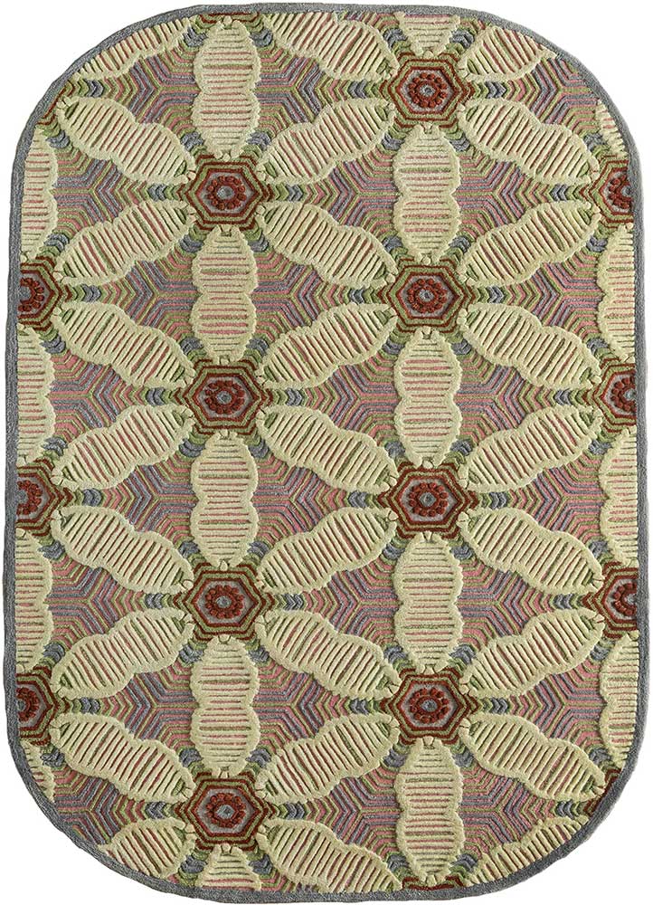 jaipur wunderkammer beige and brown wool and viscose Hand Tufted Rug - HeadShot