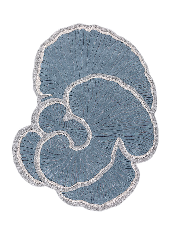aurelia blue wool and viscose Hand Tufted Rug - HeadShot