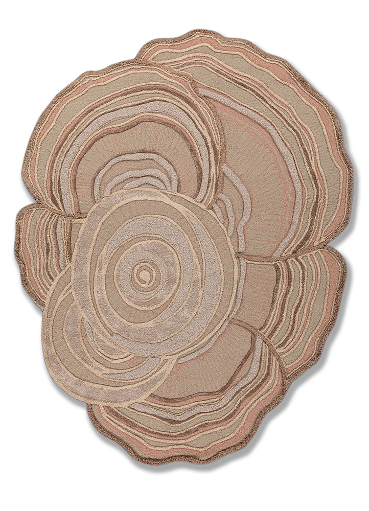 aurelia gold wool and viscose Hand Tufted Rug - HeadShot