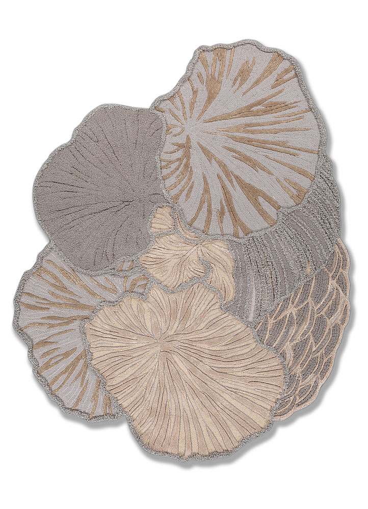 aurelia grey and black wool and viscose Hand Tufted Rug - HeadShot