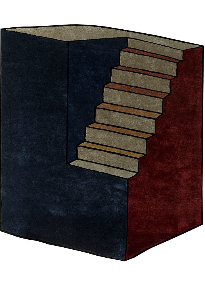 archetype blue wool and viscose Hand Tufted Rug - HeadShot archetype blue wool and viscose Hand Tufted Rug - HeadShot