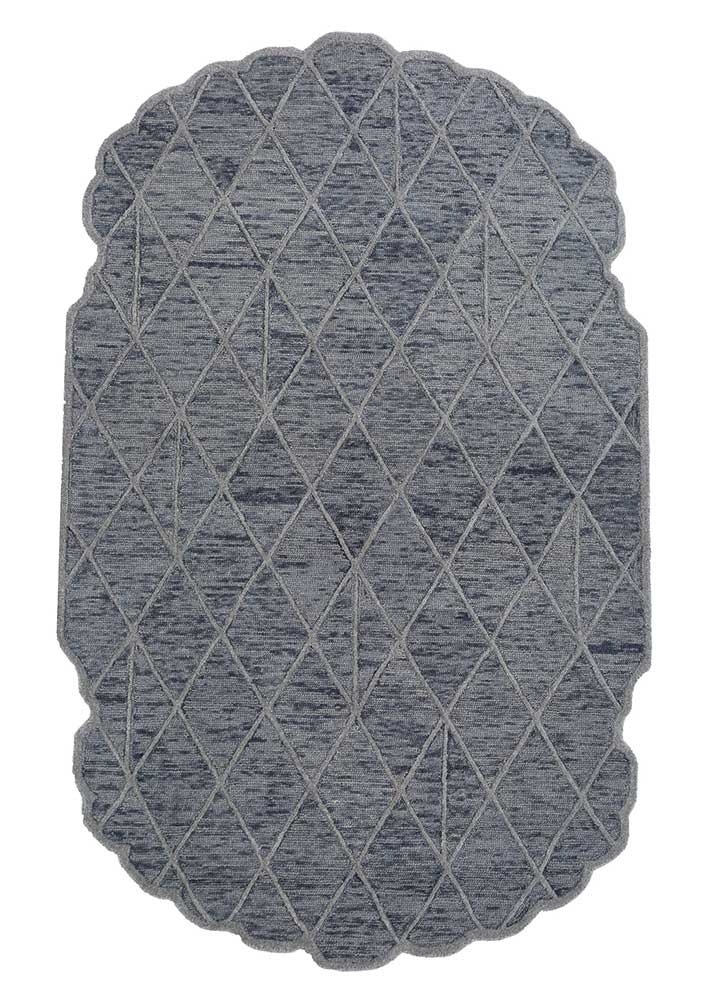  grey and black wool Hand Tufted Rug