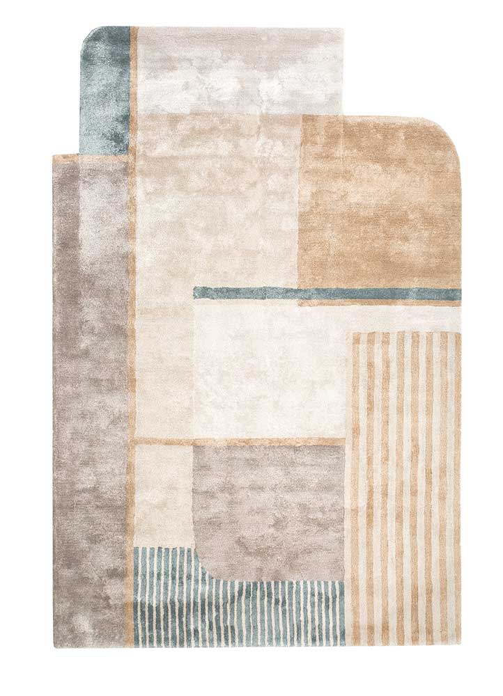 vyom ivory viscose Hand Tufted Rug - HeadShot