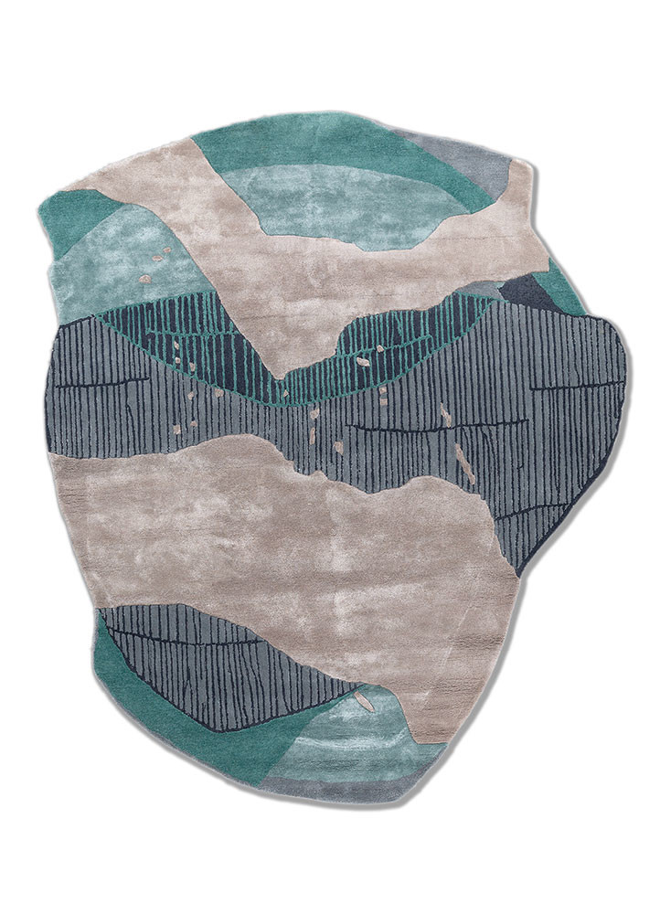 adrift grey and black wool and viscose Hand Tufted Rug - HeadShot adrift grey and black wool and viscose Hand Tufted Rug - HeadShot