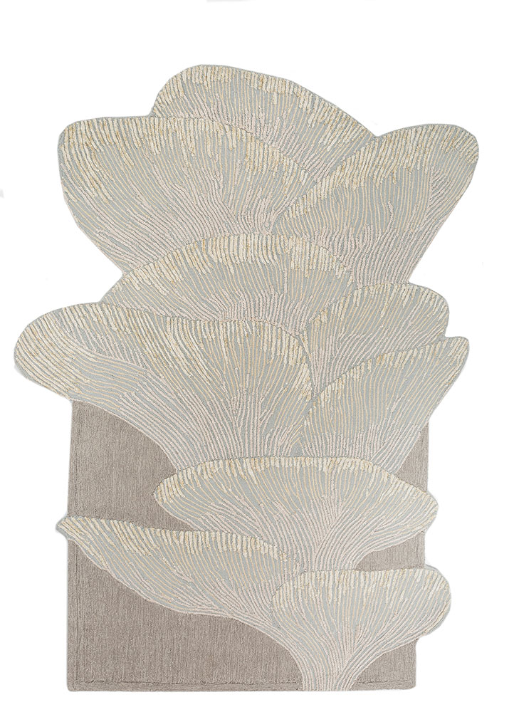 aurelia blue wool and viscose and silk Hand Tufted Rug - HeadShot