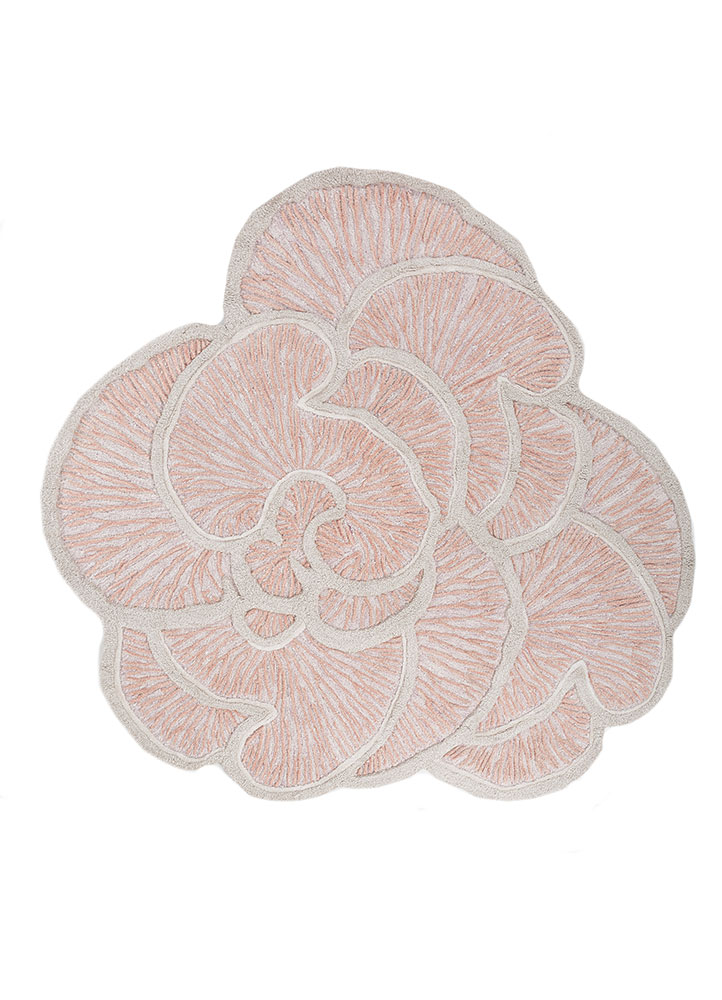 aurelia pink and purple wool and viscose Hand Tufted Rug - HeadShot