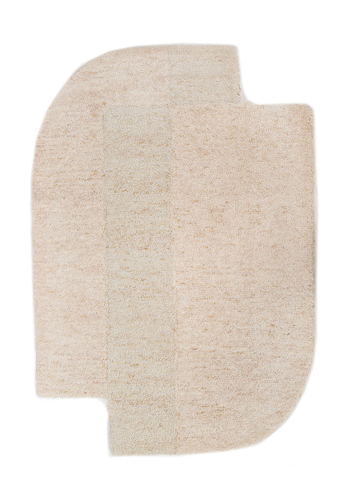 come around ivory wool and viscose Hand Tufted Rug - HeadShot
