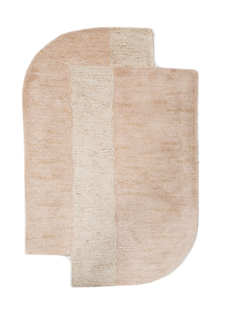 come around red and orange wool and viscose Hand Tufted Rug - HeadShot