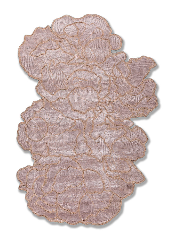 aurelia pink and purple wool and viscose Hand Tufted Rug - HeadShot