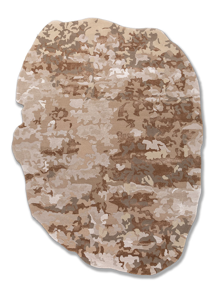 genesis beige and brown wool and viscose Hand Tufted Rug - HeadShot genesis beige and brown wool and viscose Hand Tufted Rug - HeadShot