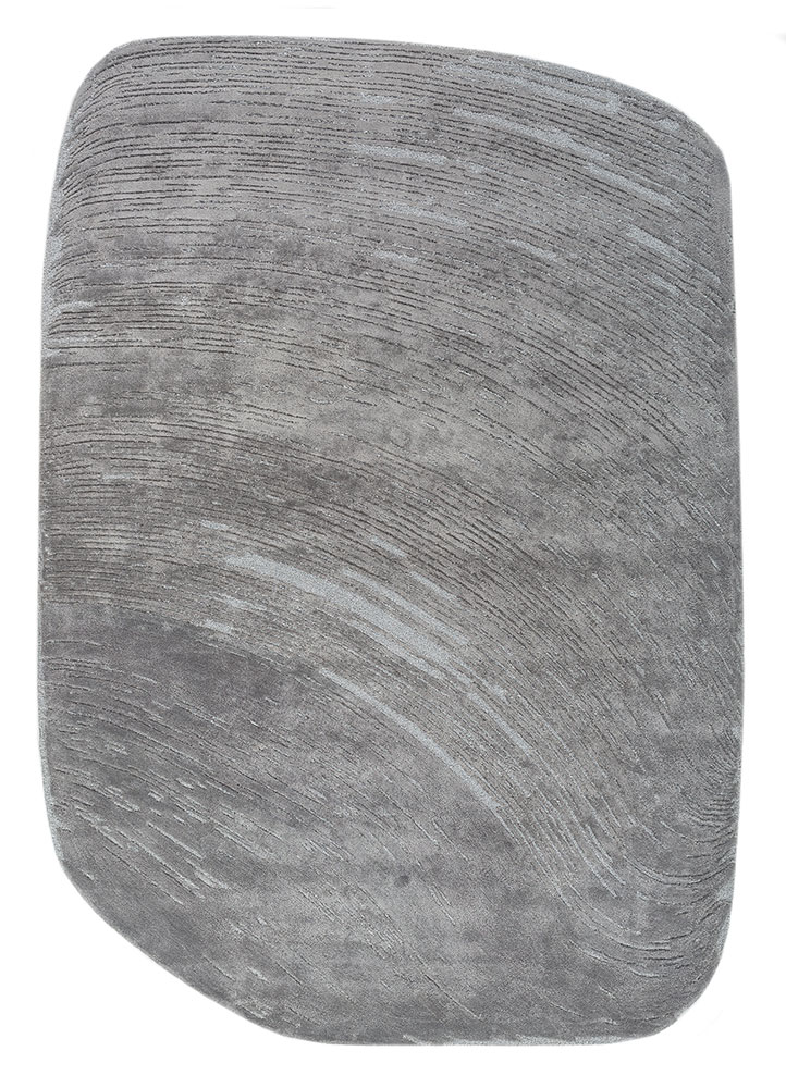 lucid blue viscose Hand Tufted Rug - HeadShot