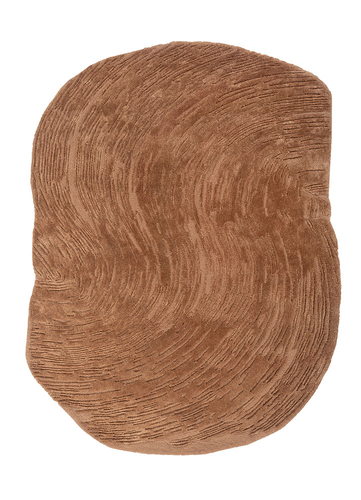 lucid red and orange wool and viscose Hand Tufted Rug - HeadShot