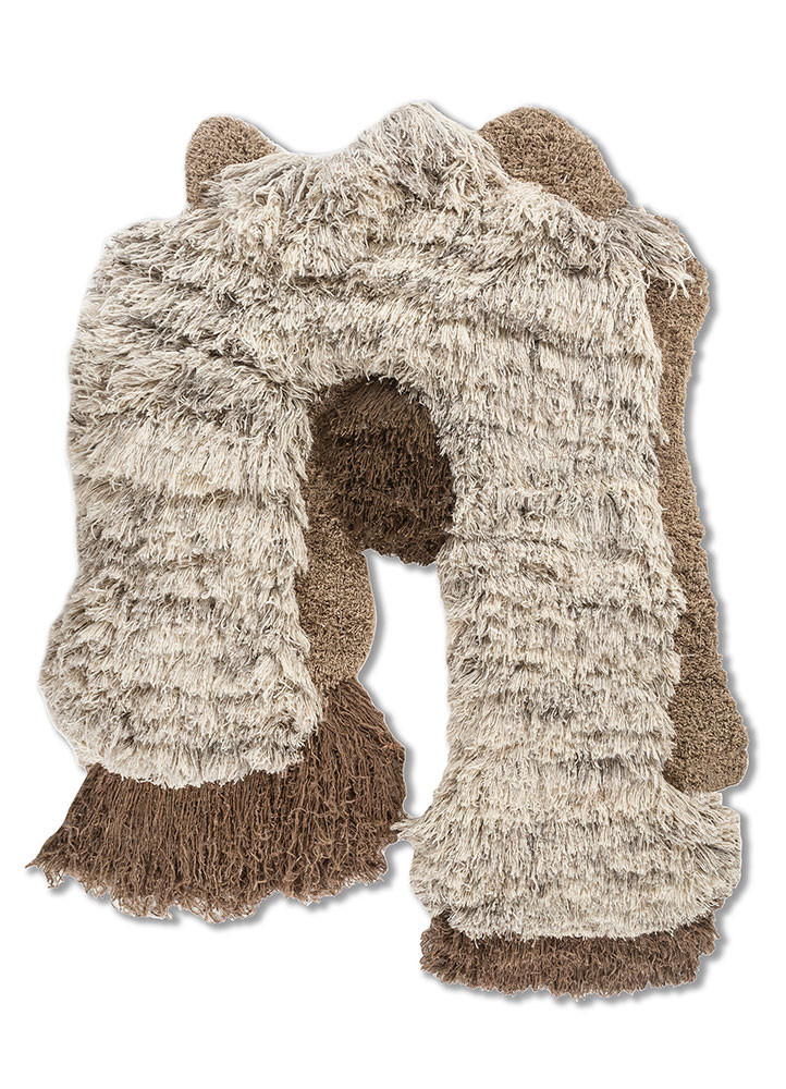  ivory wool Wall Art Rug