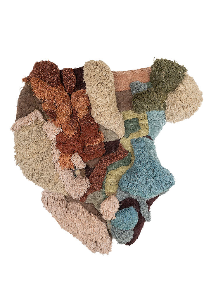  gold wool and bamboo silk Hand Knotted Rug