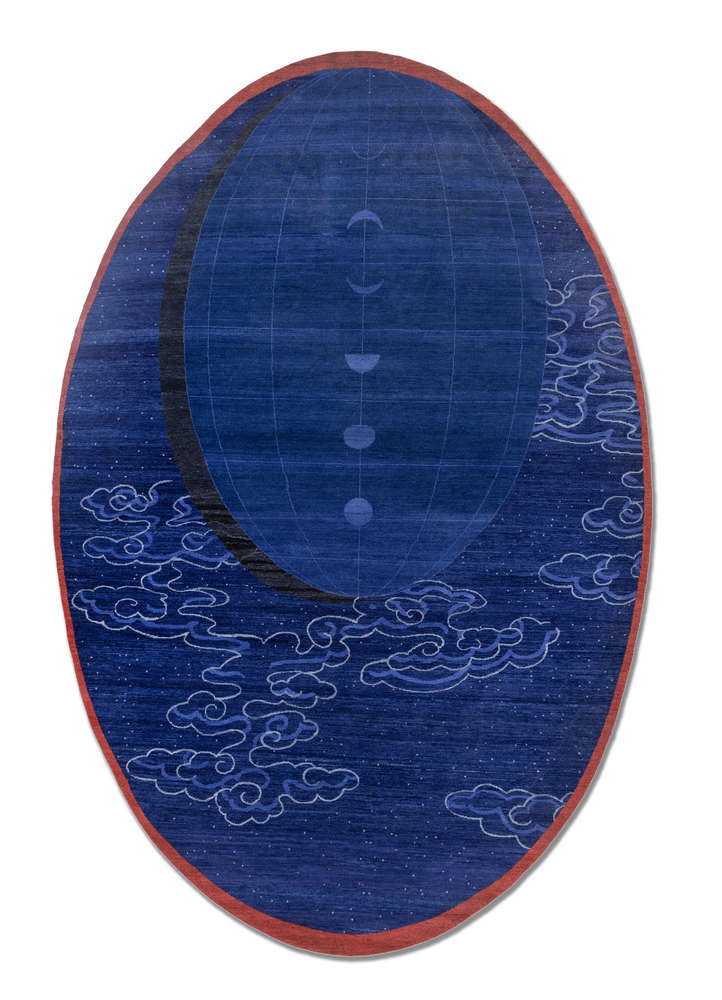 aprezo blue wool Hand Knotted Rug - HeadShot aprezo blue wool Hand Knotted Rug - HeadShot