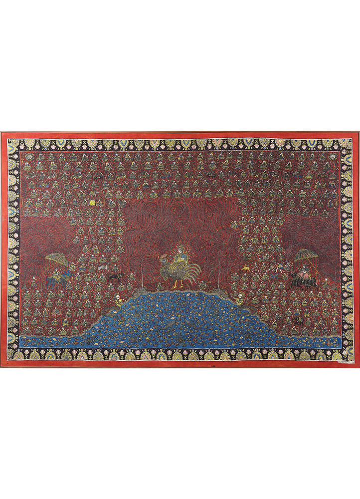Boucher Mata vibrant natural pigment colors on cotton cloth Art Work Rug