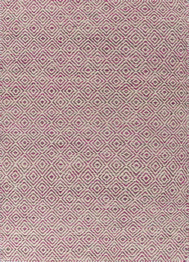  pink and purple wool Flat Weaves Rug