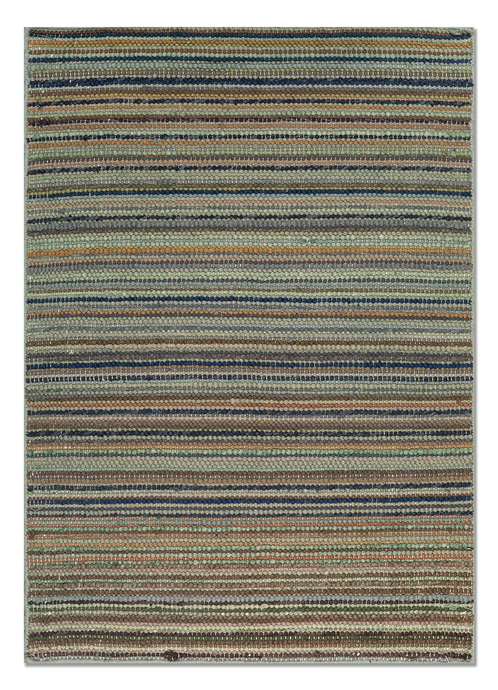  green wool Flat Weaves Rug