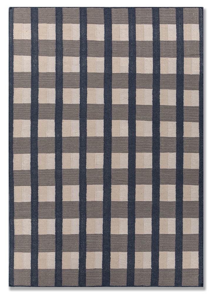  grey and black wool Flat Weaves Rug