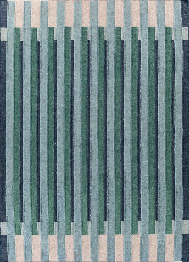  blue wool Flat Weaves Rug