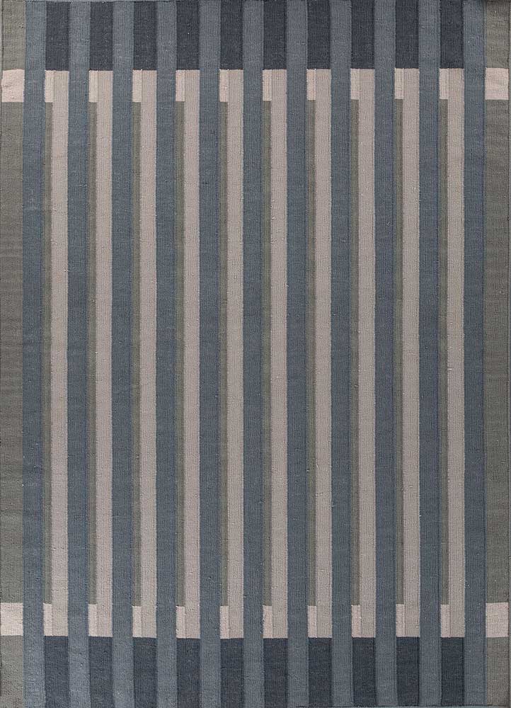  blue wool Flat Weaves Rug