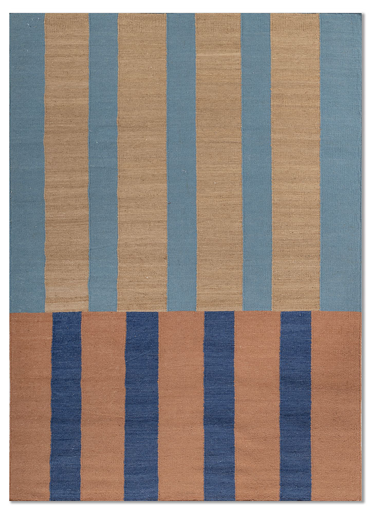  beige and brown wool Flat Weaves Rug