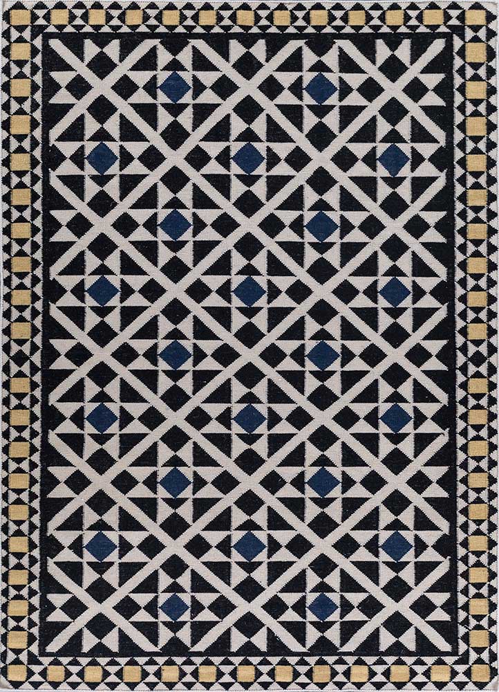  grey and black wool Flat Weaves Rug