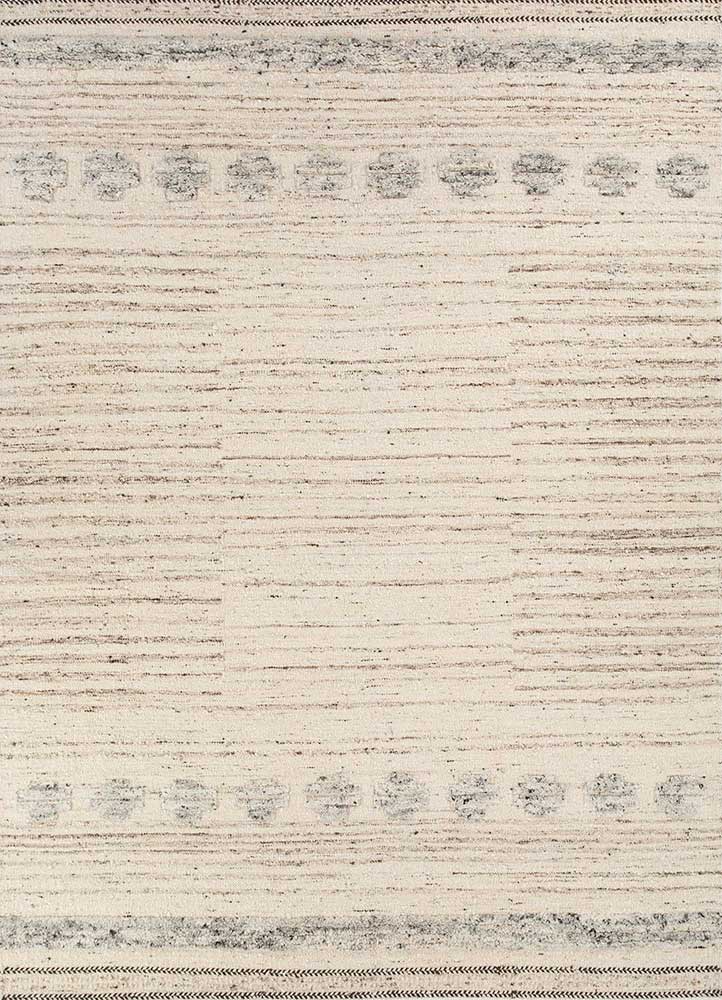 abrash ivory wool Flat Weaves Rug - HeadShot