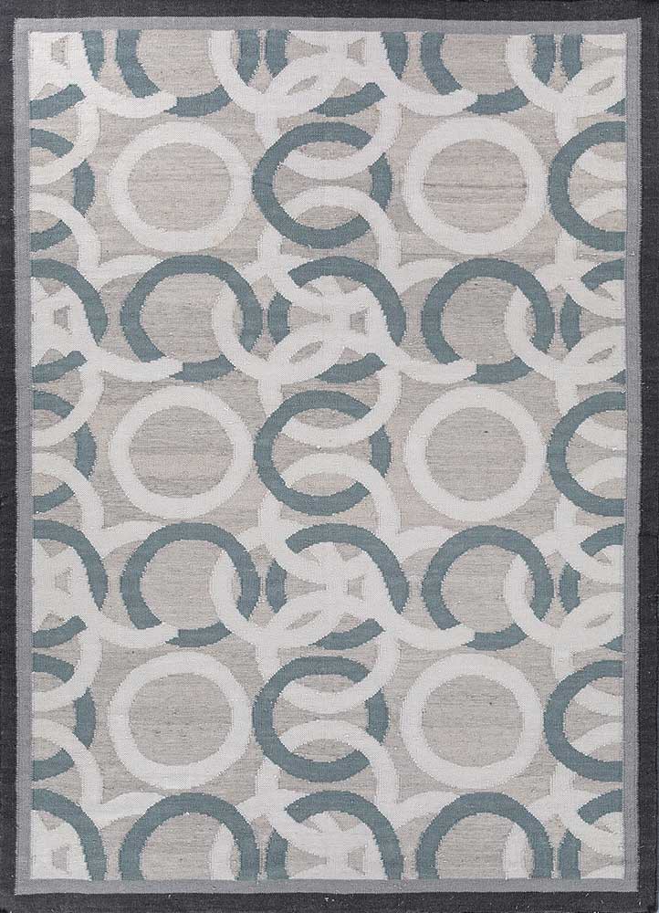  grey and black wool Flat Weaves Rug